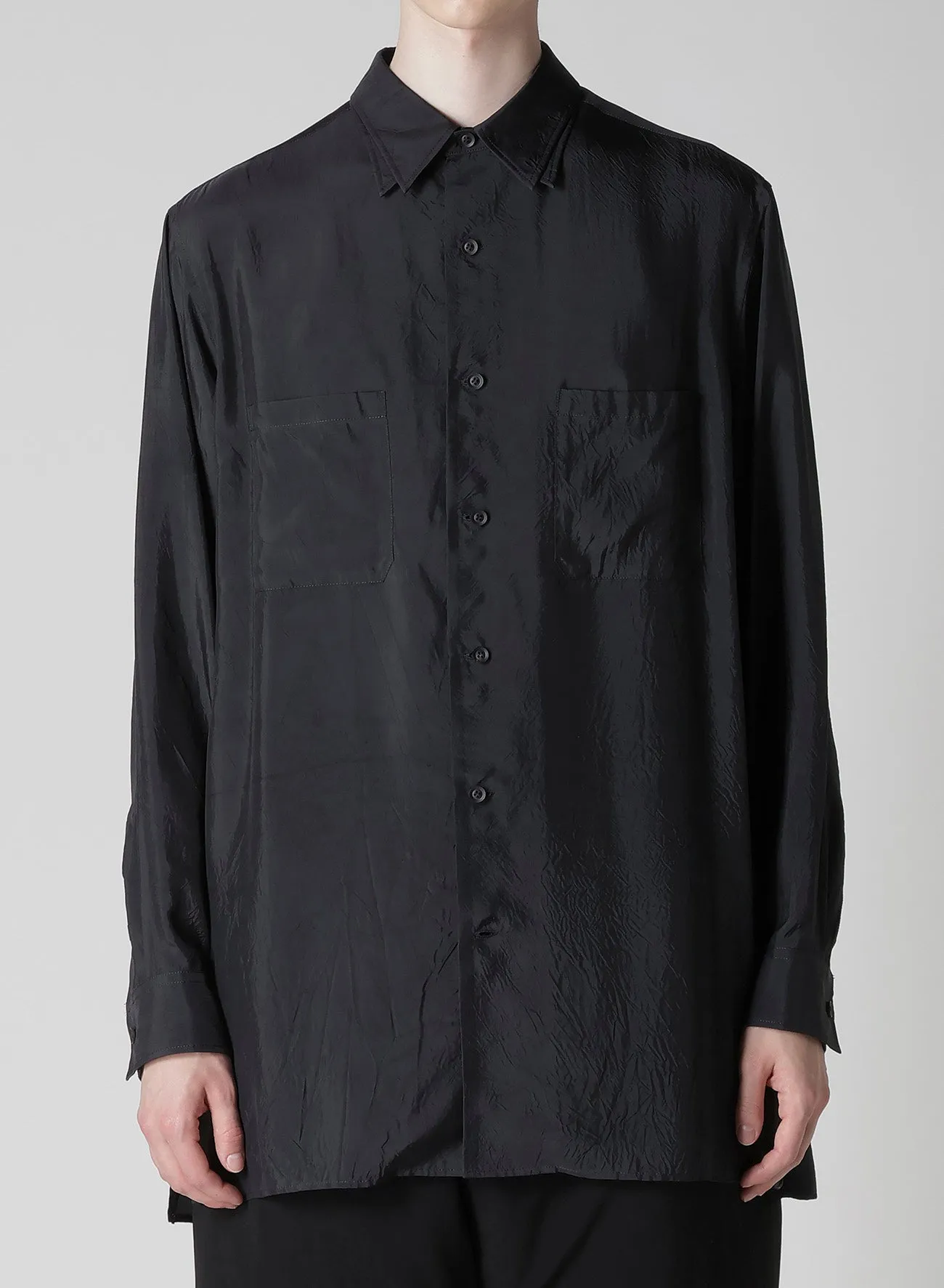 Subtle design Cu TAFFETA 2 COLLAR BIG STANDARD SHIRT