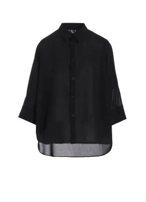 PE/STRONG TWISTED CLOTH CAPE BLOUSE Moisture Management Tech