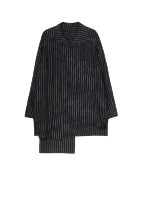 Minimalist Style Workwear Approved ??PIECE UNIQUE/AOYAMA??ST PATTERN UNBALANCED BLOUSE
