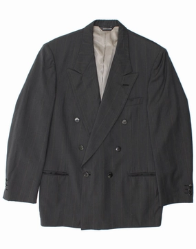 Elegant Tailoring PIERRE CARDIN Mens Blazer Jacket UK 36 Small Grey Pinstripe