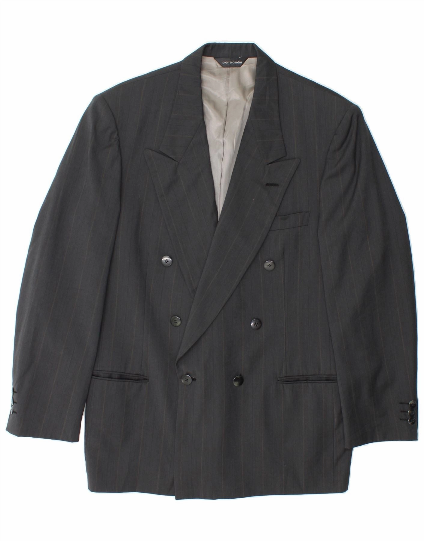 Elegant Tailoring PIERRE CARDIN Mens Blazer Jacket UK 36 Small Grey Pinstripe