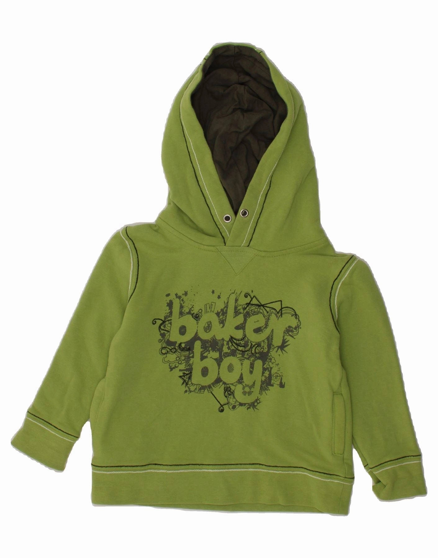 Fray Resistant Edges Sweat Wicking Lining TED BAKER Baby Boys Graphic Hoodie Jumper 9-12 Months Green Cotton