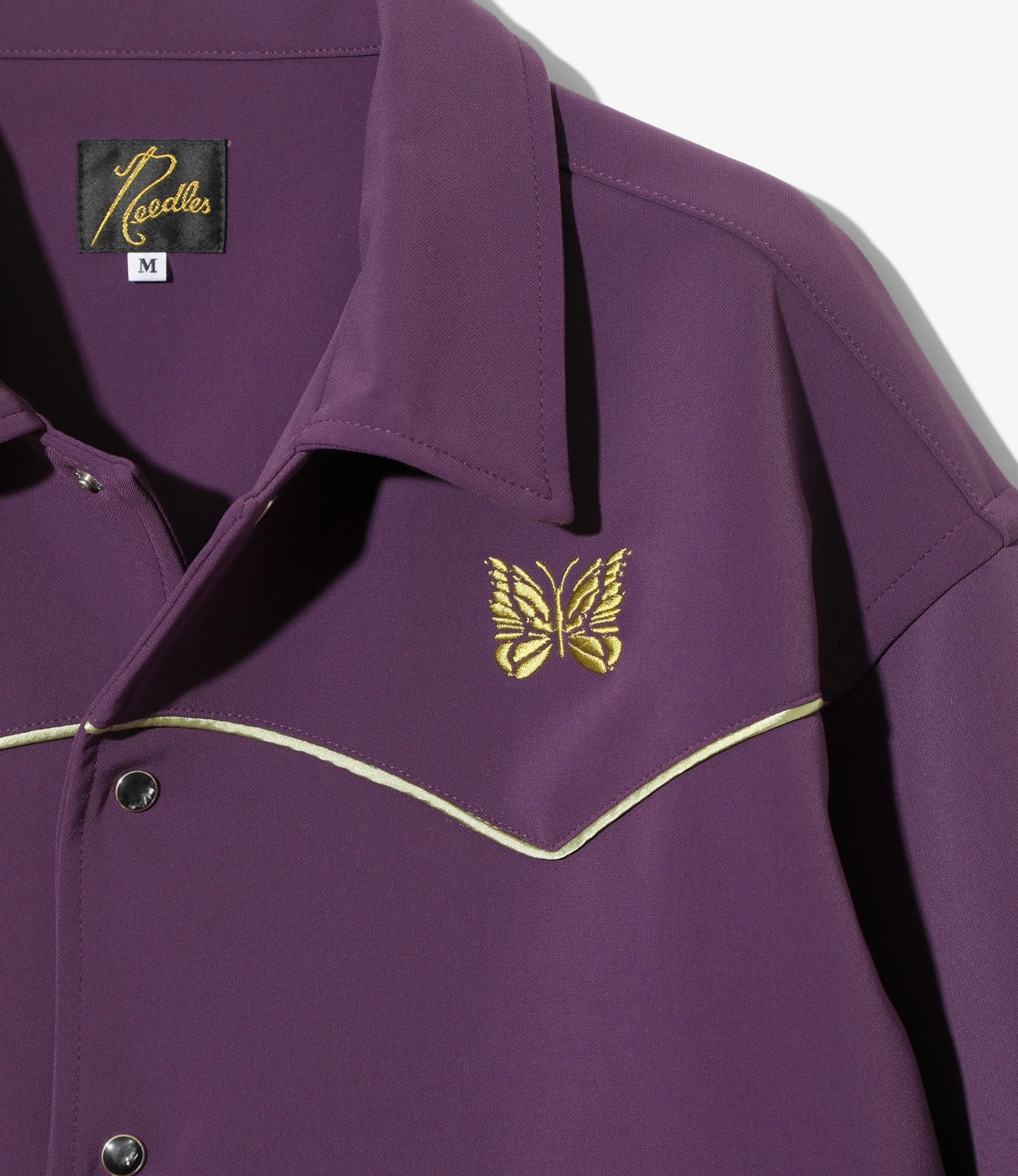 Taste Piping Cowboy Jacket ?C Purple Double Cloth