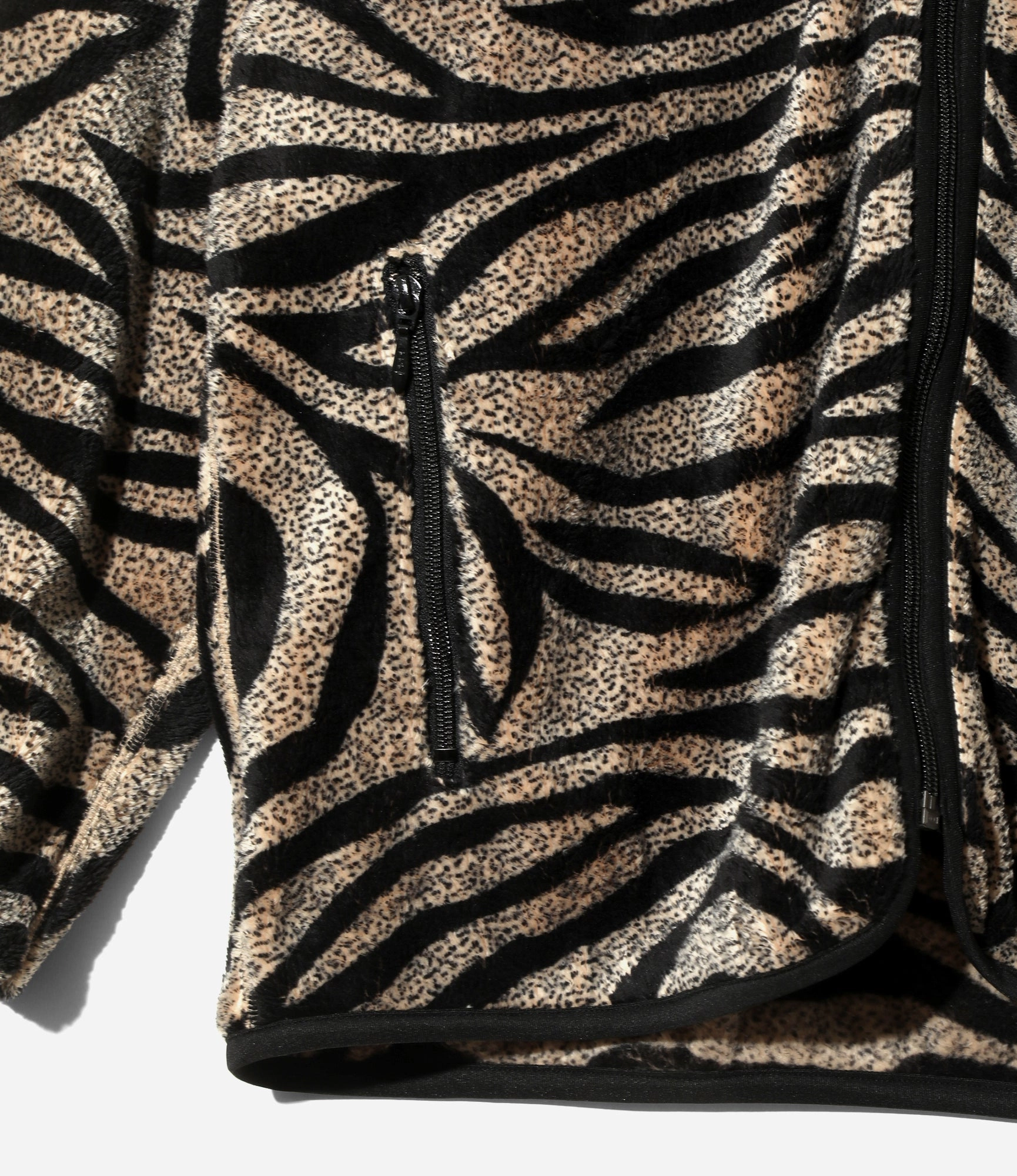 aesthetically pleasing Heat Sealed Seams Piping Jacket ?C Beige Fleece