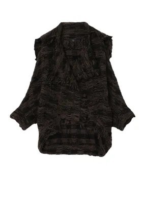 ShapeRetention Fabric PLAID JACQUARD DOUBLE POCKET CARDIGAN