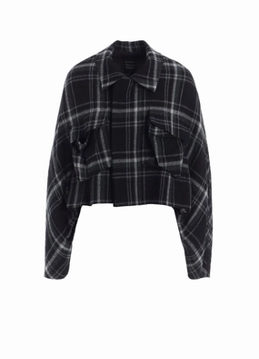 Pure Piece PLAID PATTERN FLAP POCKET JACKET