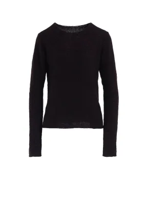 MultiDirectional Elasticity Cozy Interior Fleece PLAIN STITCH OBLIQUE ROUND NECK PO