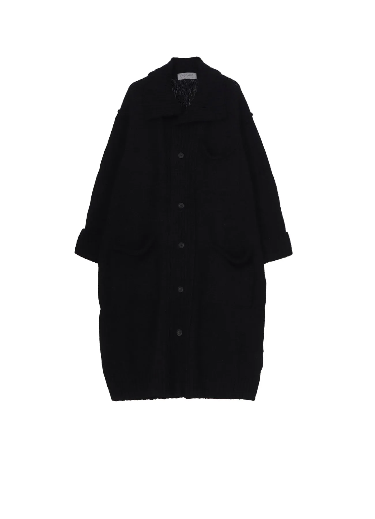 PLAIN STITCH POCKET HIGH NECK CARDIGAN MultiPly Yarn Construction Sustainable Dye Process