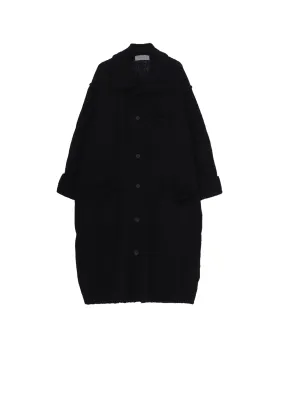 PLAIN STITCH POCKET HIGH NECK CARDIGAN MultiPly Yarn Construction Sustainable Dye Process