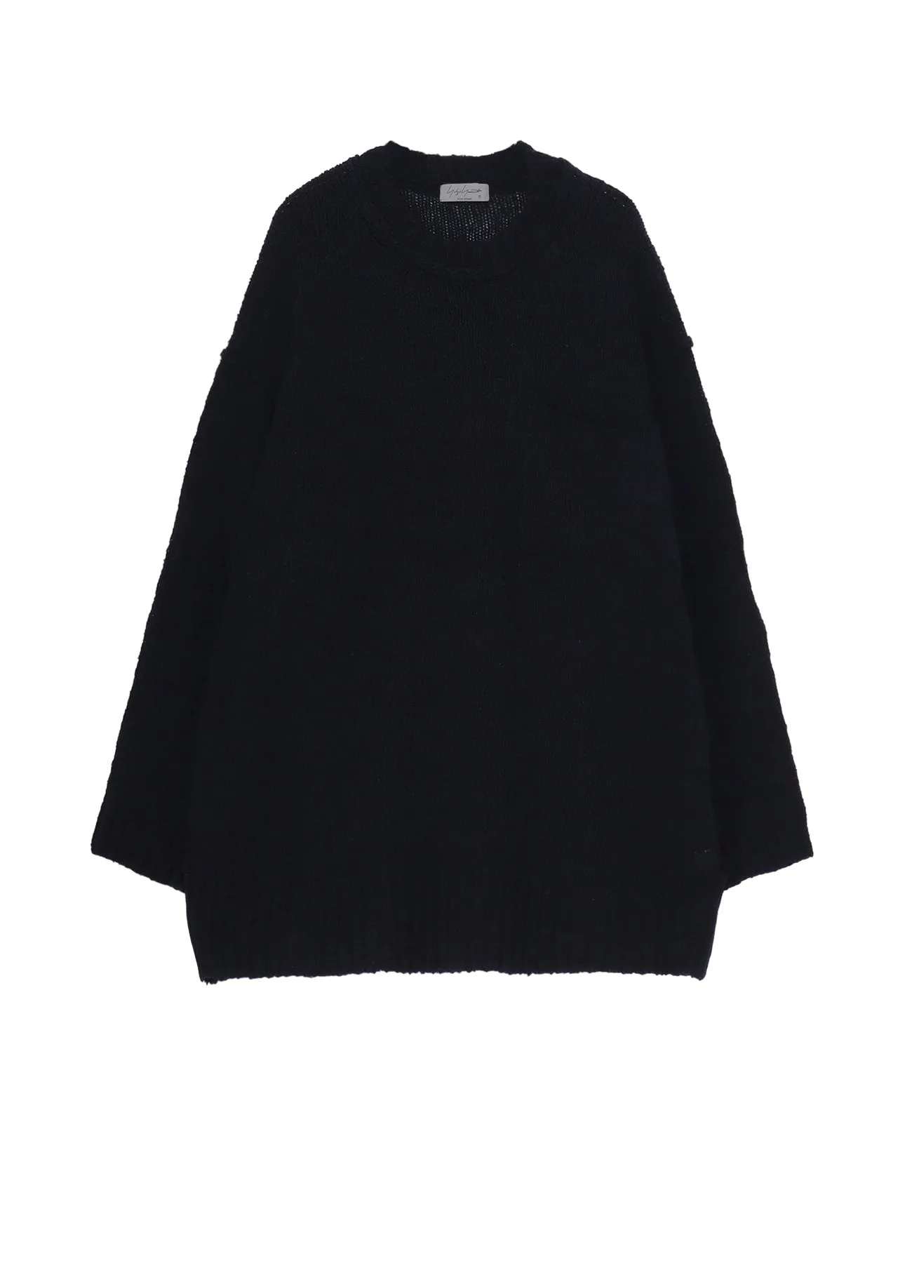 PLAIN STITCH POCKET ROUND NECK PULLOVER Laidback Mood Thermal Lined Cuffs