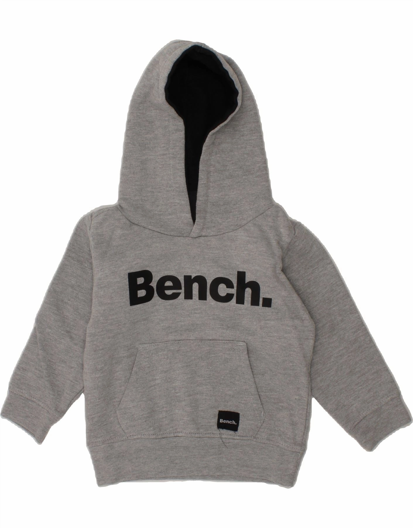 Layered Stitch Detail Moisture Wicking Texture BENCH Baby Boys Graphic Hoodie Jumper 12-18 Months Grey Cotton