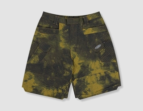 Pleasures Tactical Cargo Shorts Yellow handmade touch winter shorts