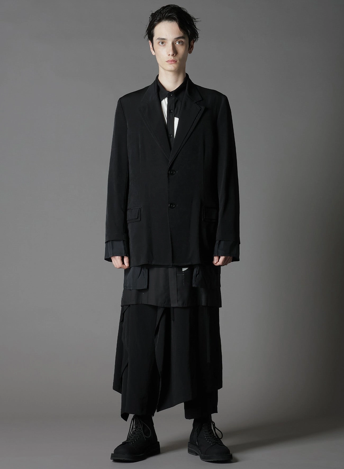 cloudy Worship CREPE DE CHINE DOUBLE LAYER JACKET