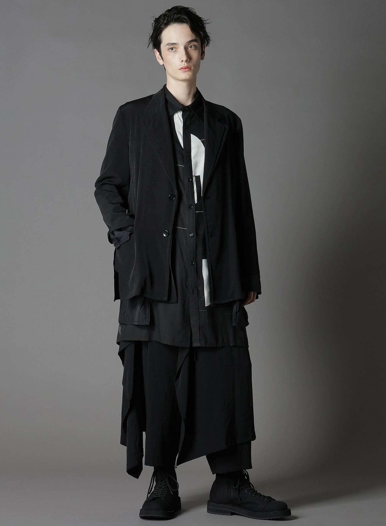 CREPE DE CHINE DOUBLE LAYER JACKET morning men