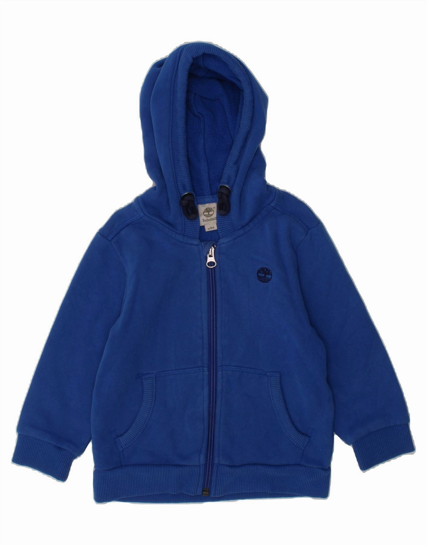 TIMBERLAND Baby Boys Zip Hoodie Sweater 18-24 Months Blue Cotton Easy Care Fabric SoftTouch Finish