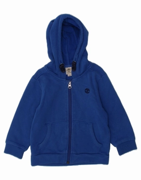 TIMBERLAND Baby Boys Zip Hoodie Sweater 18-24 Months Blue Cotton Easy Care Fabric SoftTouch Finish