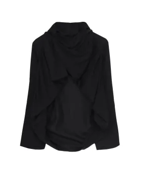 Crewneck Style Cu/Mo KERSEY SHIRRING DETAIL JACKET