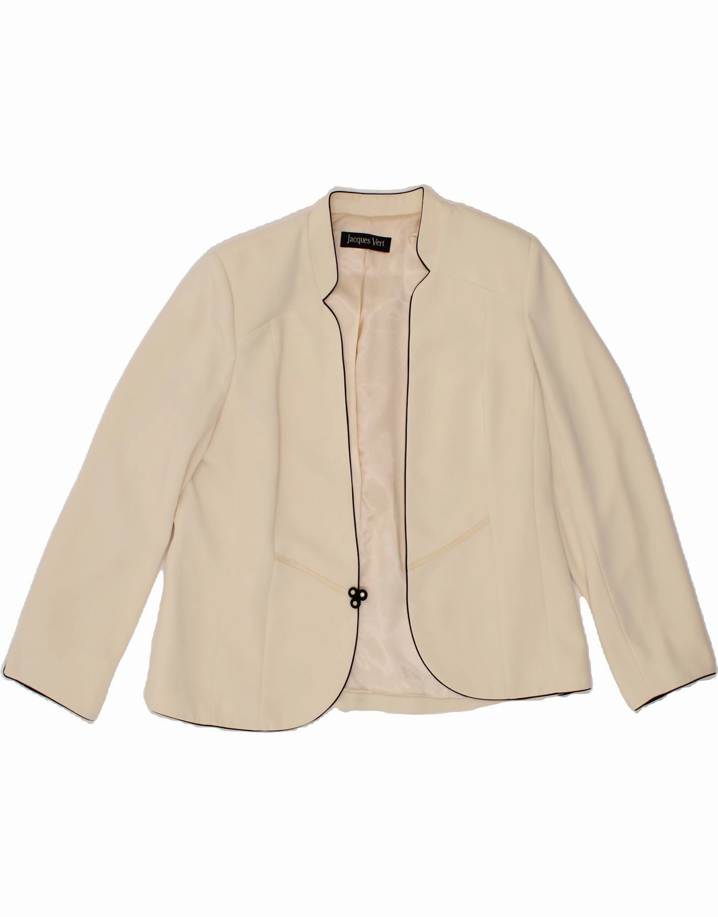 Smart Appearance JACQUES VERT Womens Blazer Jacket UK 16 Large Off White Polyester