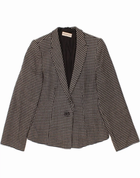 Relaxed Layer EMPORIO ARMANI Womens Blazer Jacket IT 44  Medium Black Houndstooth
