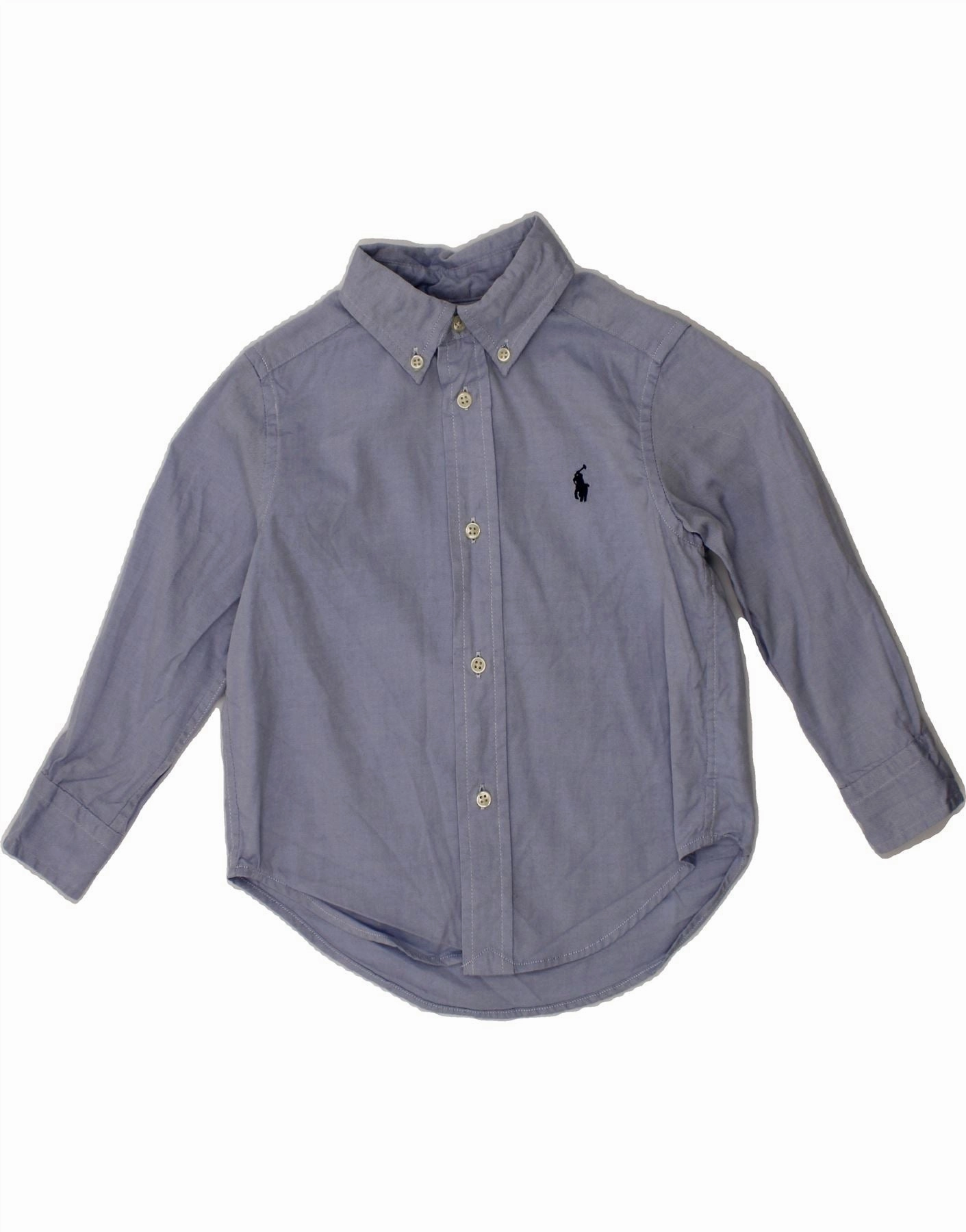 POLO RALPH LAUREN Baby Girls Shirt 18-24 Months Blue Cotton Non-irritating