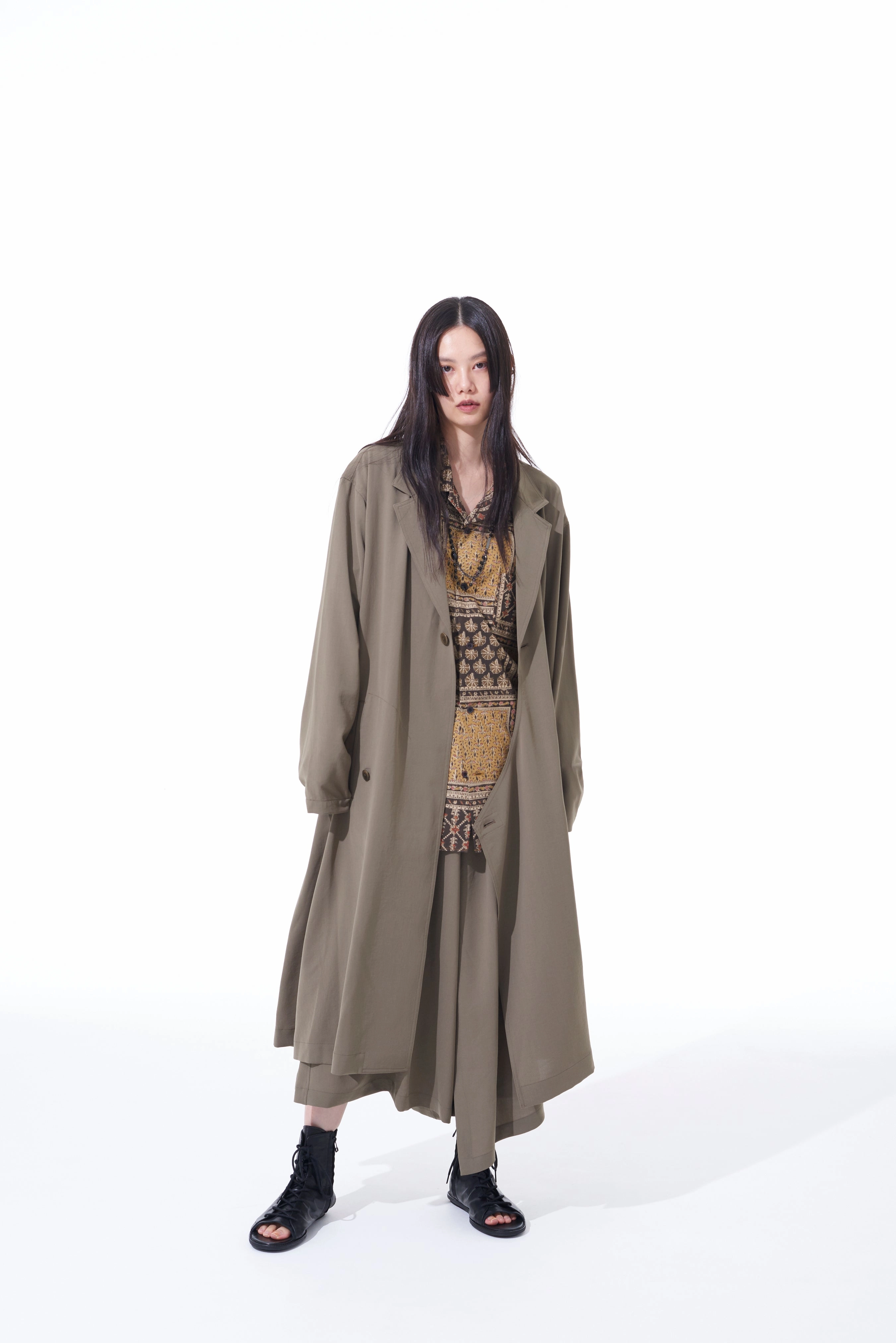 Walk Free Waist Seam POLYESTER WASHER TWILL WRAP DRESS