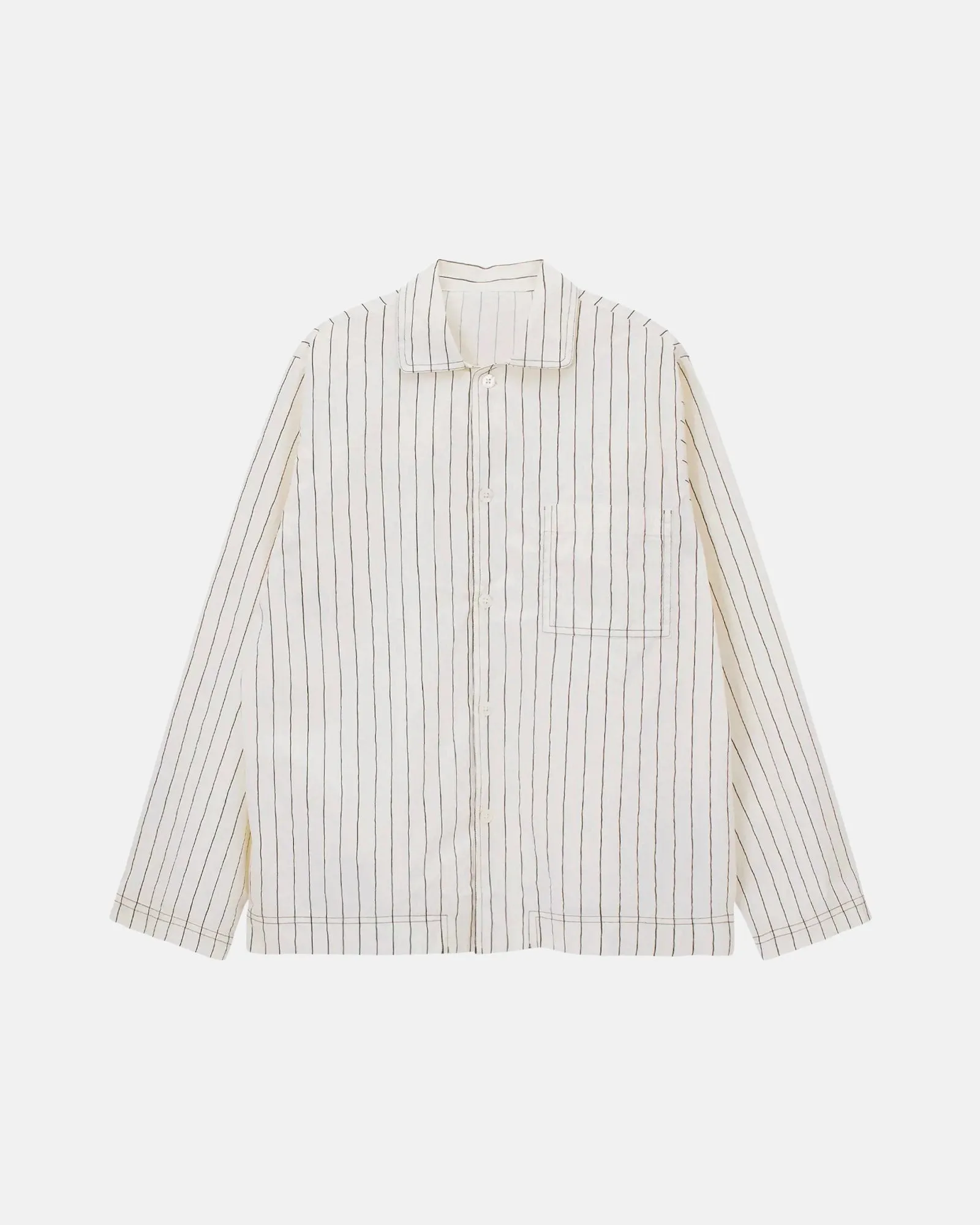 POPLIN PYJAMA LS SHIRT Handcrafted Detail ethical fashion