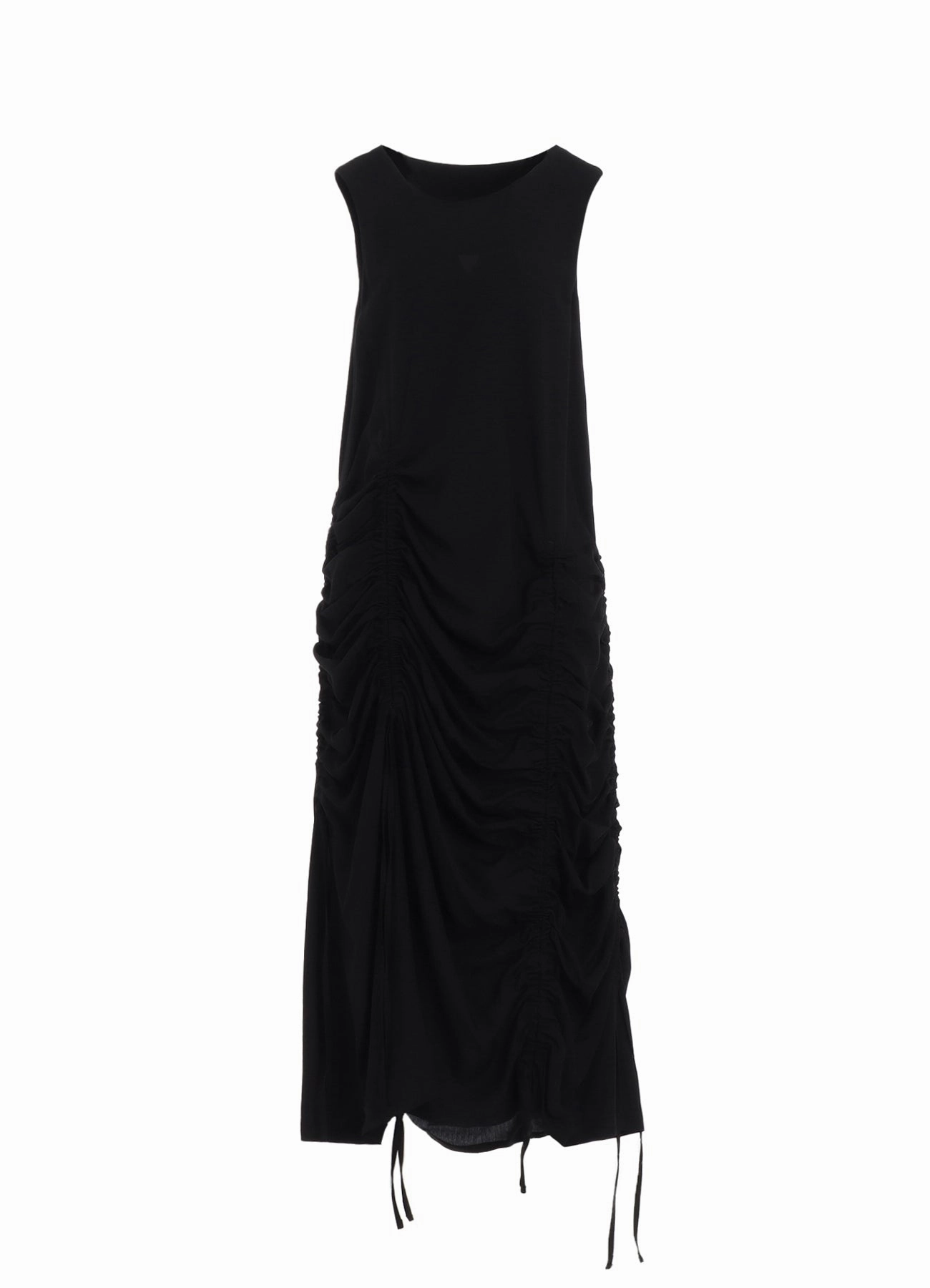 Collar Accent POPLIN GATHERED DRESS