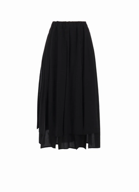 Relaxed Movement Light Drape POPLIN PANELED SKIRT