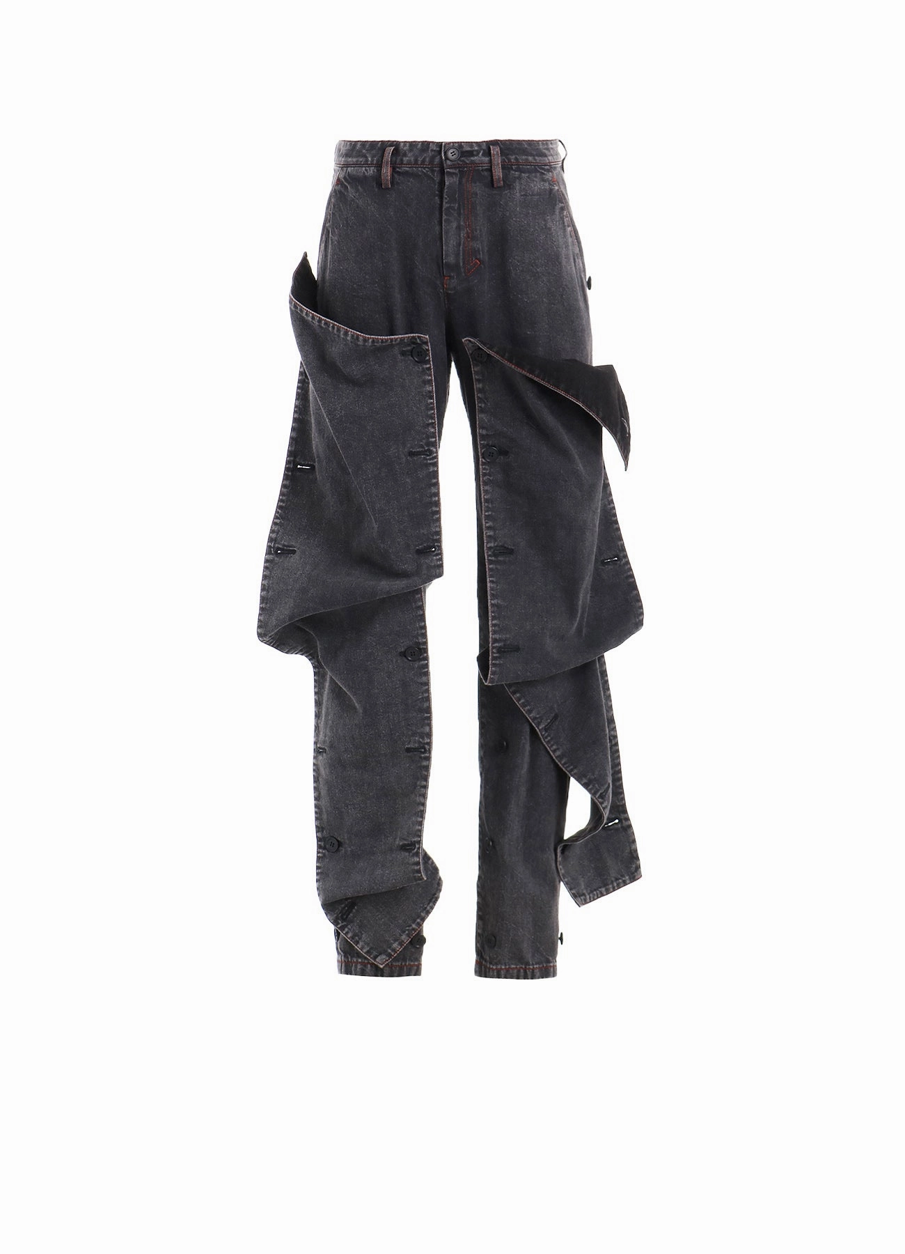 Low Profile Design POWDER BLEACH BUTTON DETAIL PANTS
