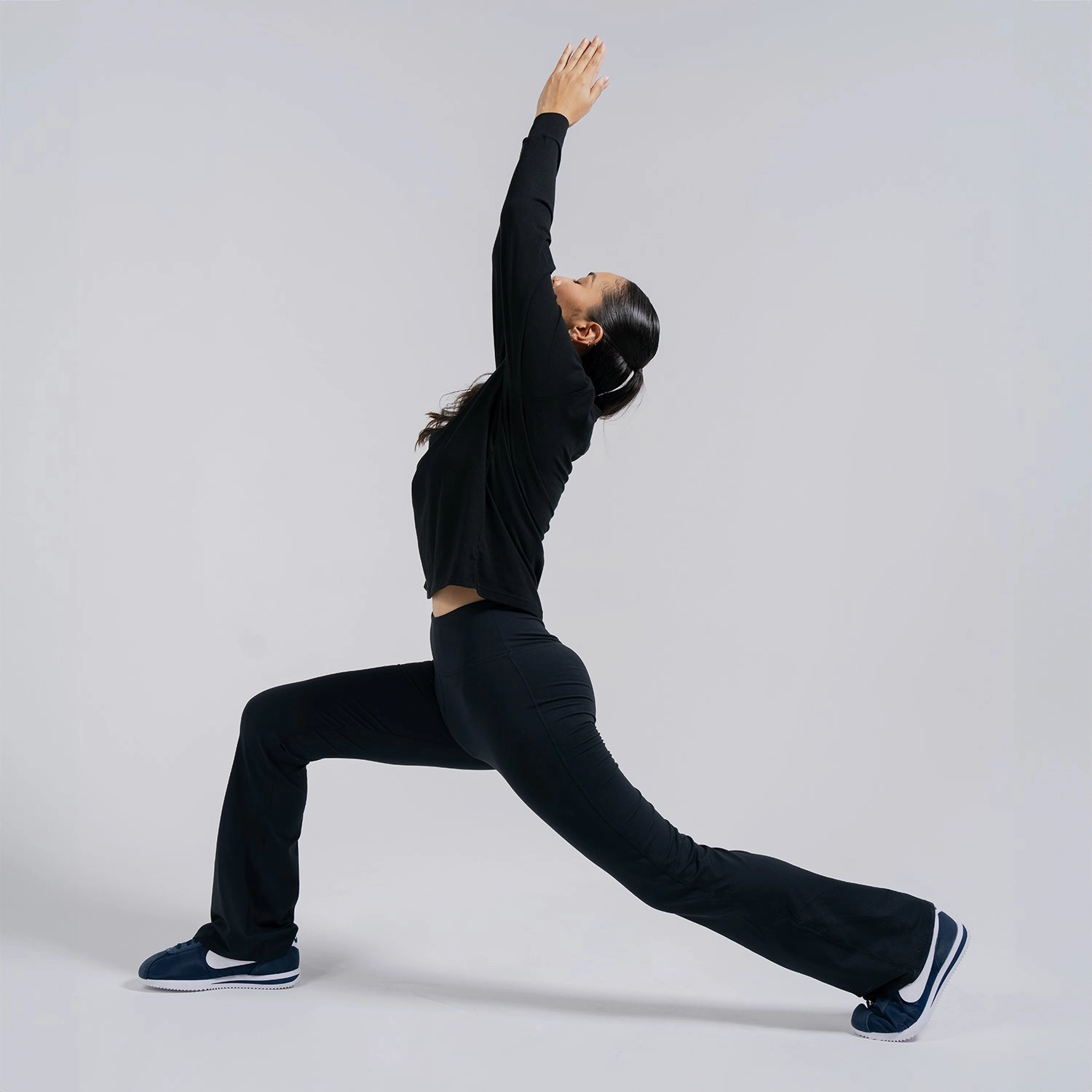 Power HW Flare Legging - Womens Wide Waistband Support Trend Seeker Pilates Session