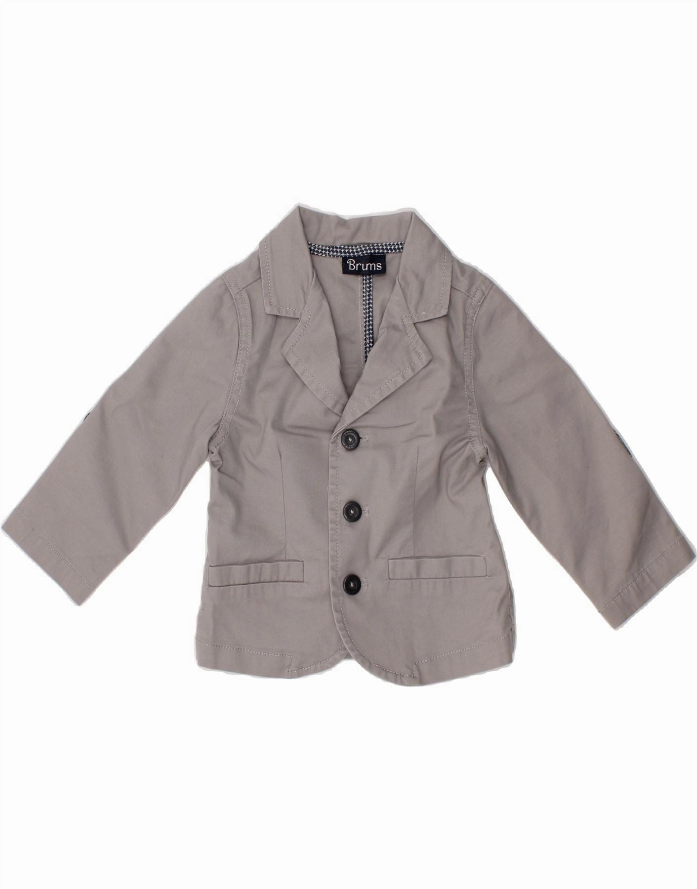 BRUMS Baby Boys 3 Button Blazer Jacket 6-9 Months Grey Classic Comfort