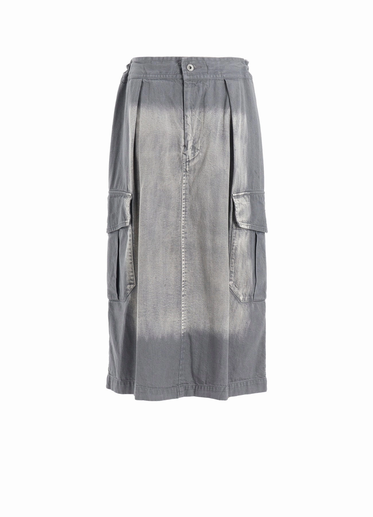 SPOTTED DENIM SIDE POCKET STRAIGHT SKIRT Casual event dress