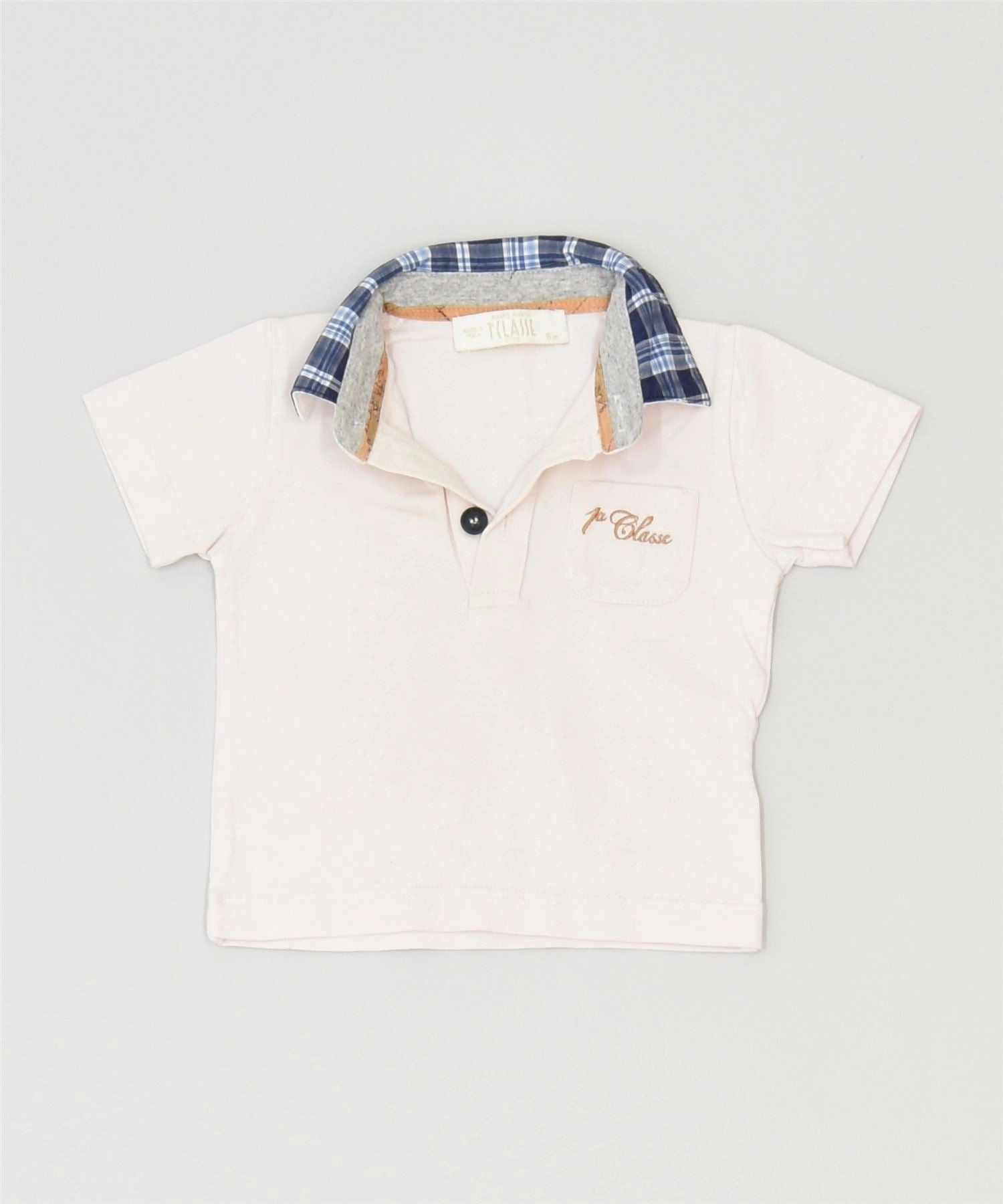 ALVERO MARTINI 1A CLASSE Boys Polo Shirt 3-6 Months Pink Classic Dressy look Versatile Style