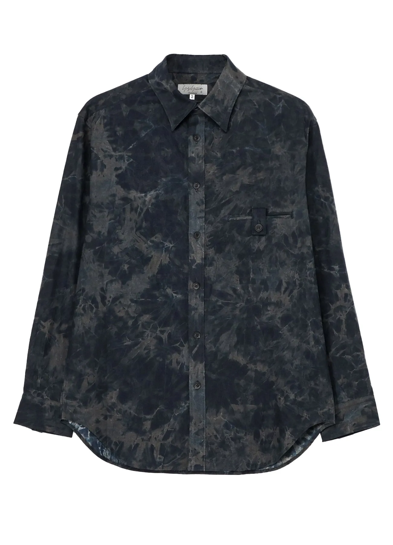 Checkered Style Classic Style COTTON LINEN SHEETING LIGHT BLOUSE WITH CHEST TAB