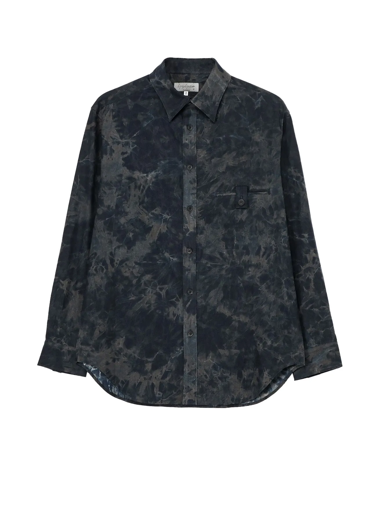 COTTON LINEN SHEETING LIGHT BLOUSE WITH CHEST TAB Minimalist fashion