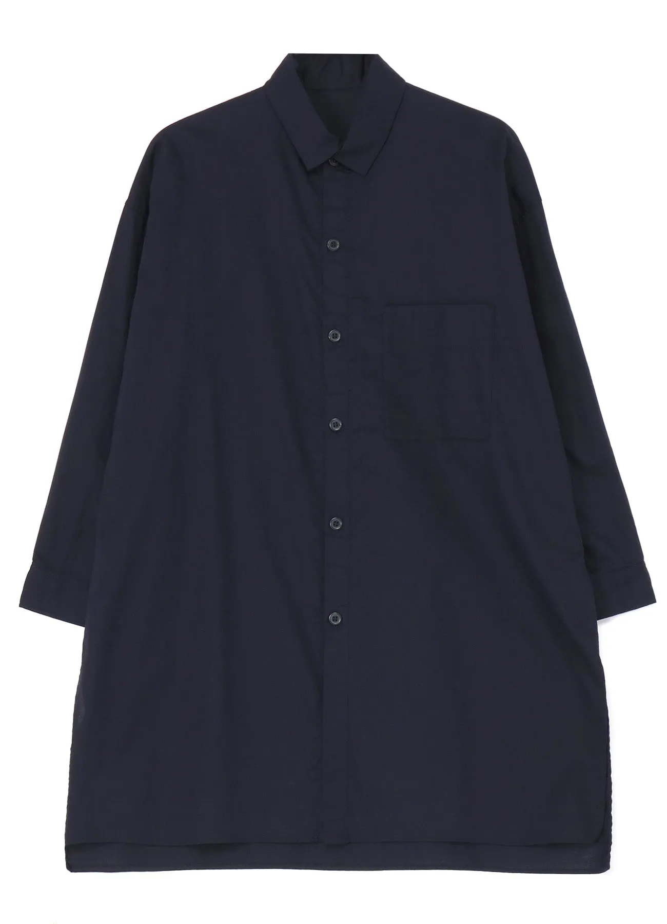 [Y's BORN PRODUCT] THIN COTTON TWILL OVERSIZED LONGSLEEVE SHIRT High-End Finish