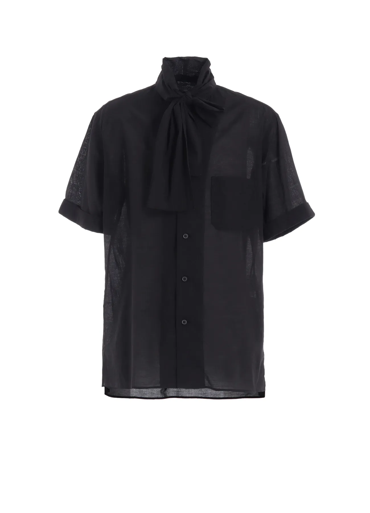 COTTON SILK LOAN SHORT-SLEEVE STALL SHIRT Recycled Polyester Blend Airflow Ventilation System