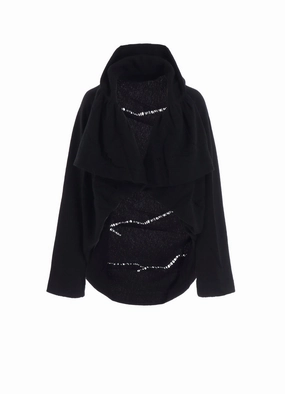 W DETAIL JERSEY SHIRRING DETAIL JACKET Relax Shell