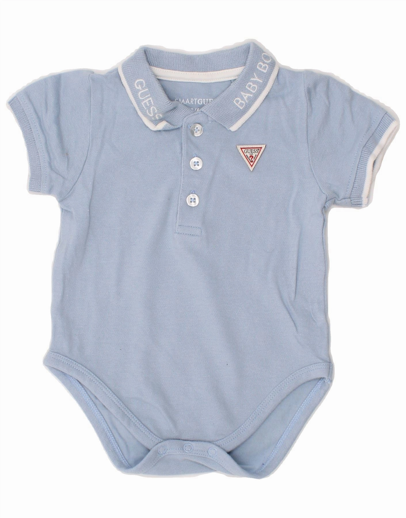Wedding Night GUESS Baby Boys Graphic Short Sleeve Bodysuit 3-6 Months Blue