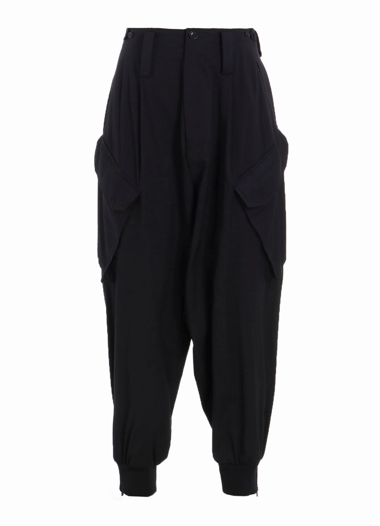 Breathable mesh design WOOL BREND TWILL RIB HEM PANTS