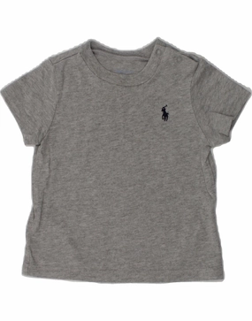 RALPH LAUREN Baby Boys T-Shirt Top 3-6 Months Grey Cotton Year-Round Favorite Practical Choice