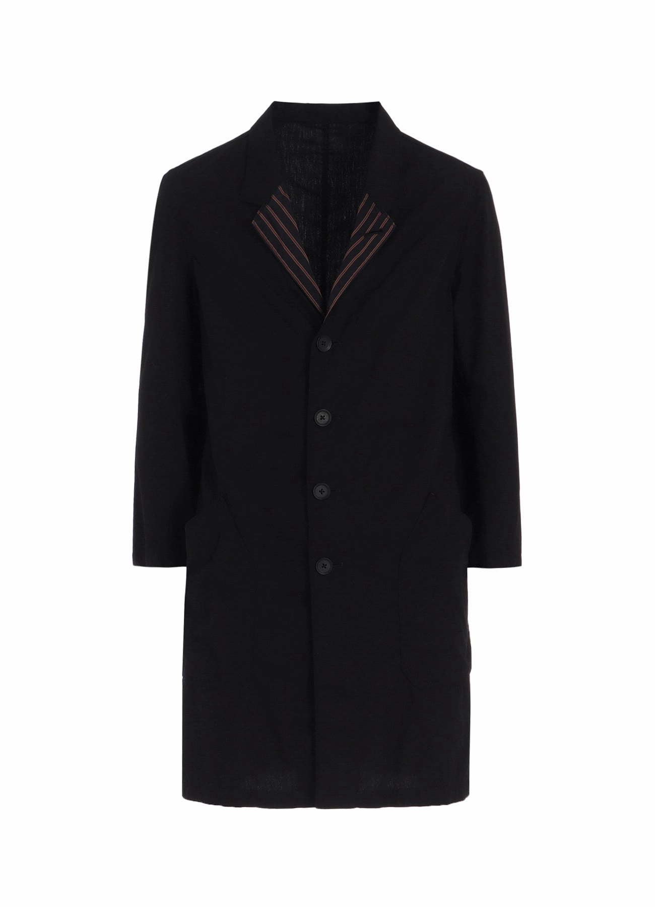 WaterResistant Shell Light Rain COTTON BROAD   CUPRA STRIPE STRIPE SWITCHING LONG JACKET