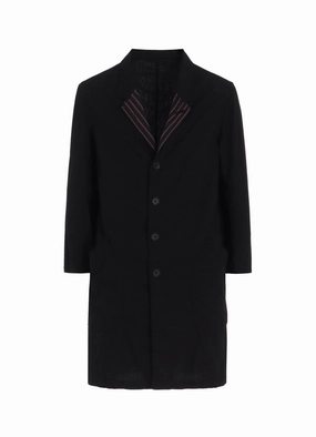 WaterResistant Shell Light Rain COTTON BROAD   CUPRA STRIPE STRIPE SWITCHING LONG JACKET