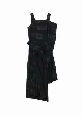 Easy Comfort Look PRINTED SERGE DRESS WITH PLEATED SKIRT