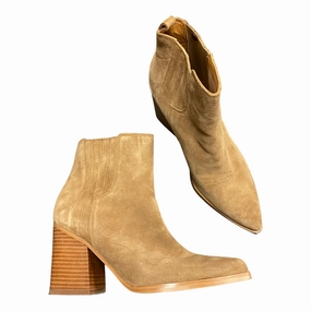 Boots Ankle Heels By Marc Fisher In Brown, Size: 9.5 Seamless Comfort Rough Trail Hiker Comfort Fit