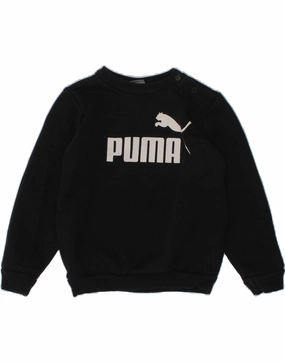 Durable Blends Travel Wear PUMA Baby Boys Graphic Sweatshirt Jumper 12-18 Months Black Cotton