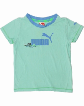 PUMA Baby Boys Graphic T-Shirt Top 18-24 Months Blue Oversized style Job Interview