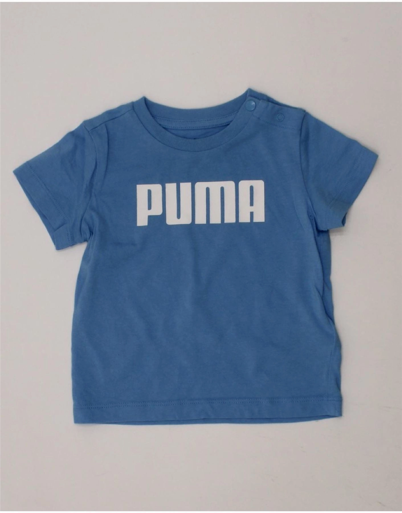 Polished Finish PUMA Baby Boys Graphic T-Shirt Top 9-12 Months Blue Cotton