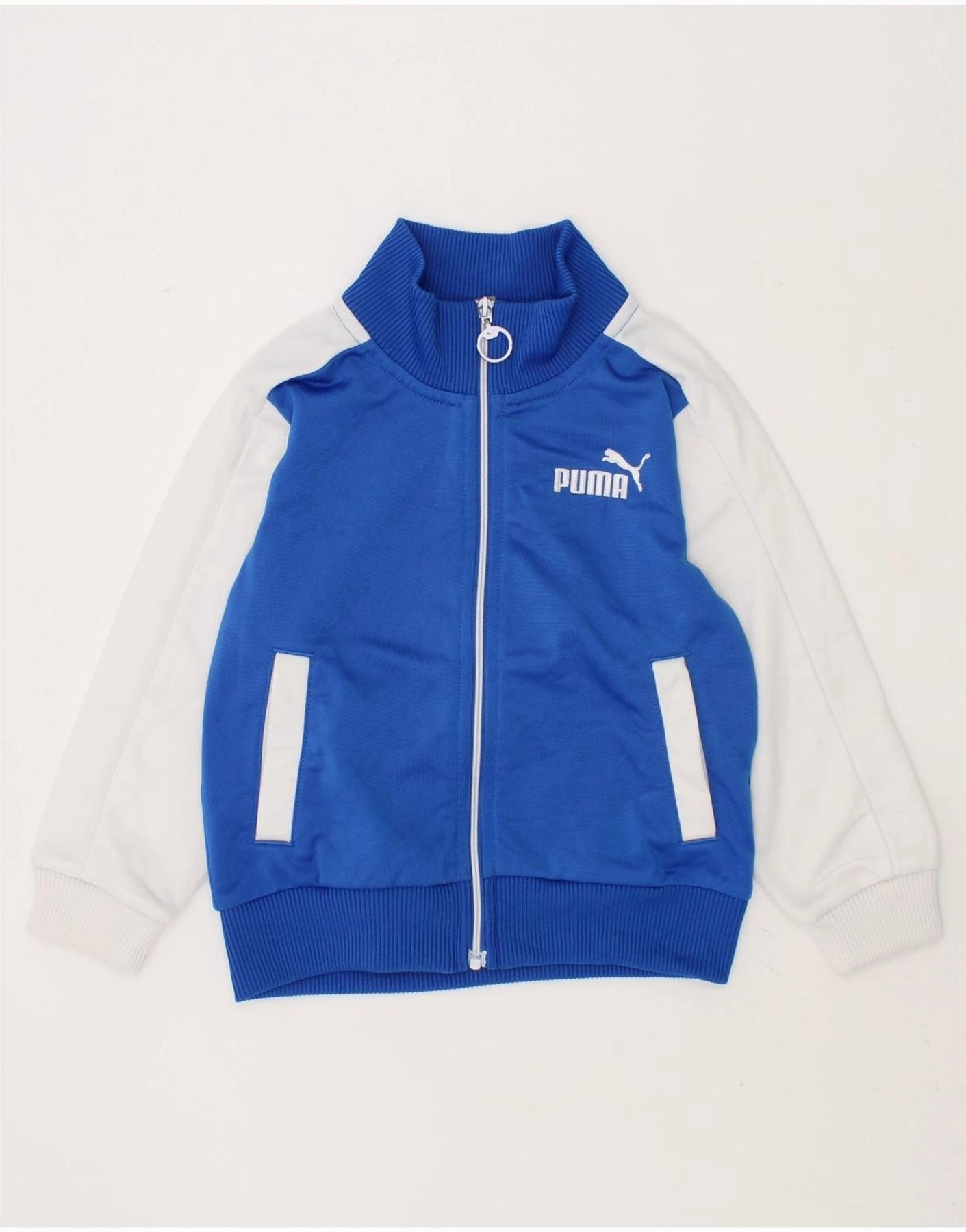 Philanthropy PUMA Baby Boys Graphic Tracksuit Top Jacket 12-18 Months Blue Colourblock