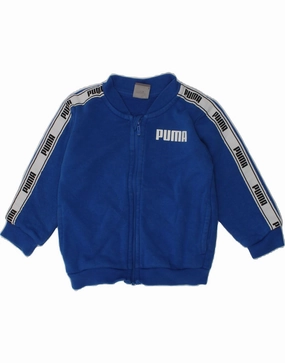 PUMA Baby Boys Graphic Tracksuit Top Jacket 9-12 Months Blue Cotton gift - giving option Zippered Vents